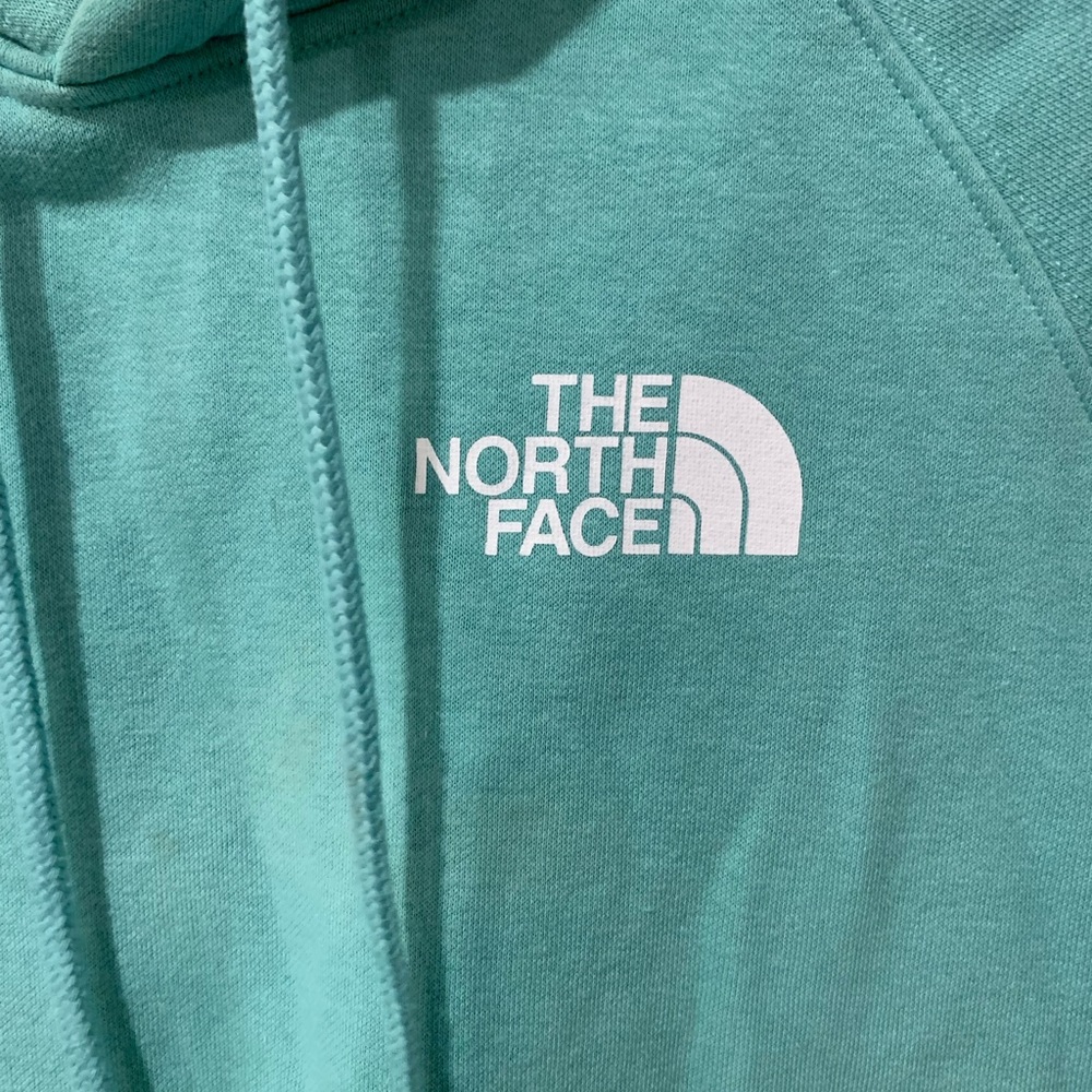 The North Face Turquoise Hooded Sweatshirt Size M - Picture 4 of 9